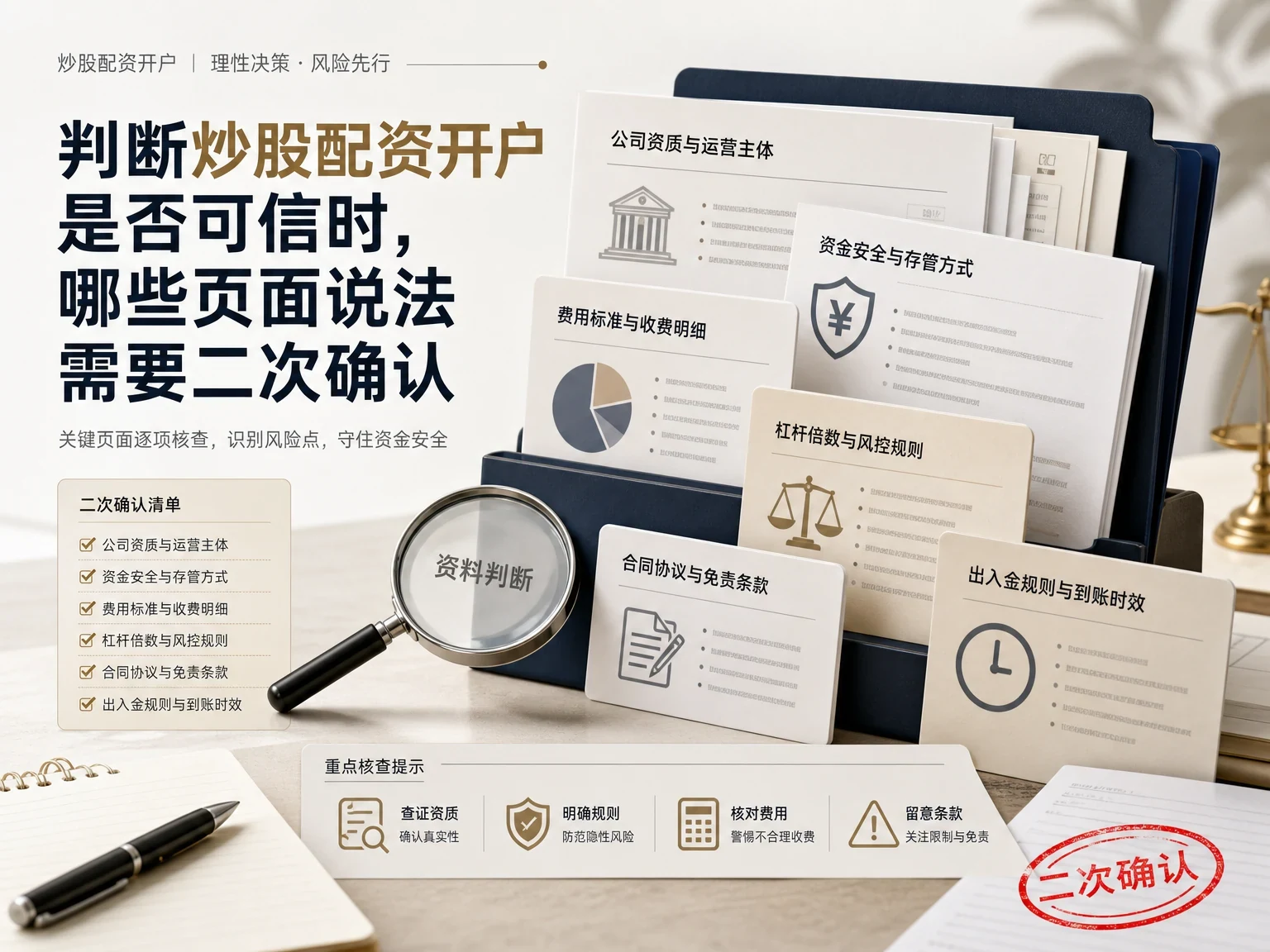 判断炒股配资开户是否可信时,哪些页面说法需要二次确认 插图