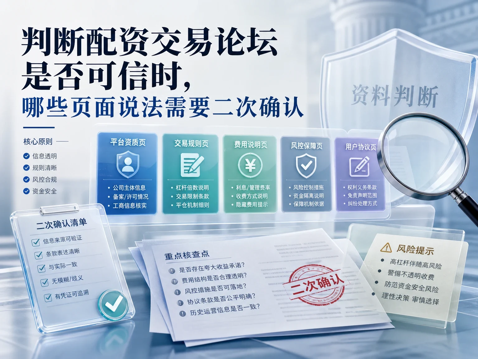 判断配资交易论坛是否可信时,哪些页面说法需要二次确认 插图