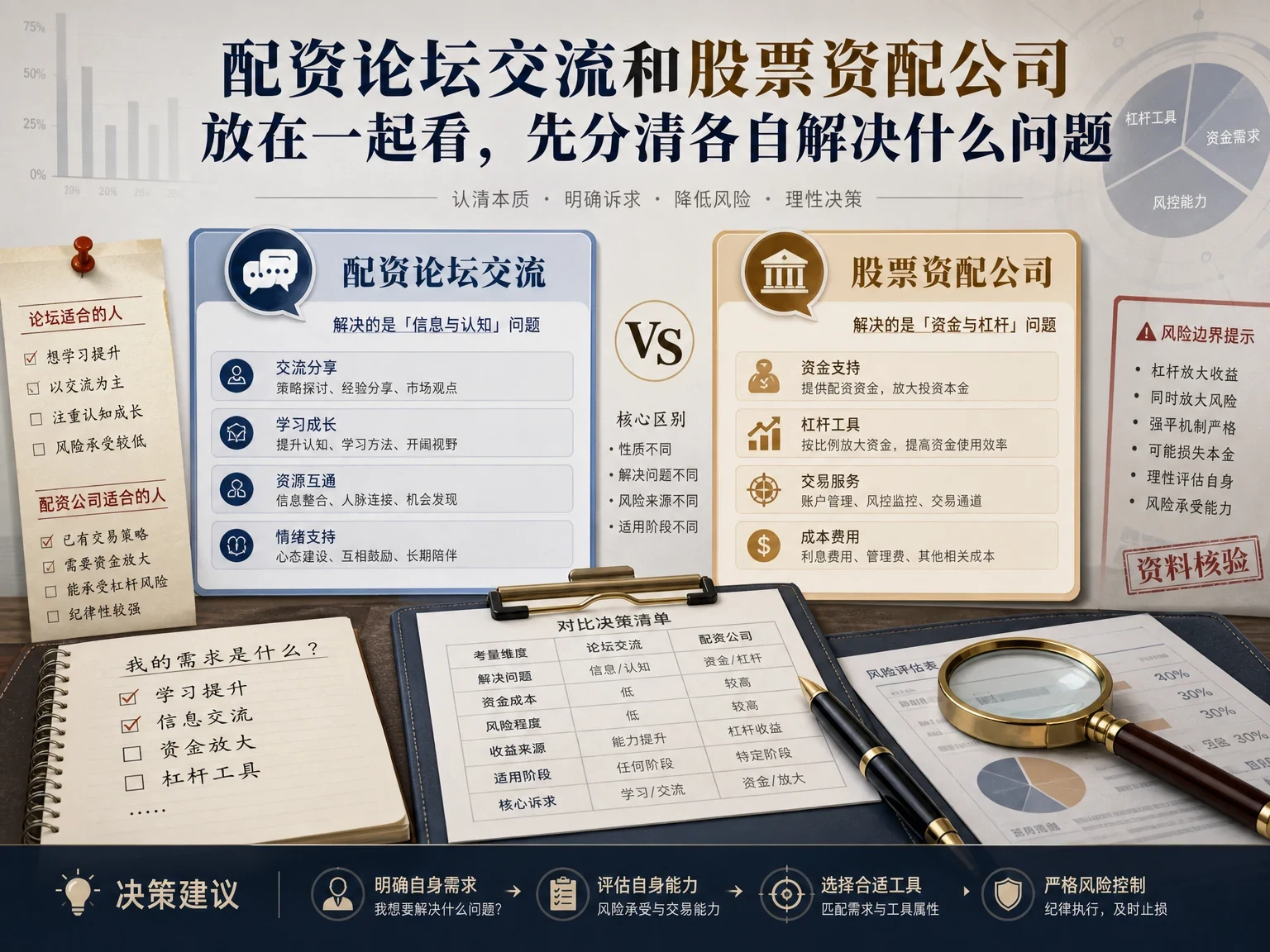 配资论坛交流和股票资配公司放在一起看,先分清各自解决什么问题 插图