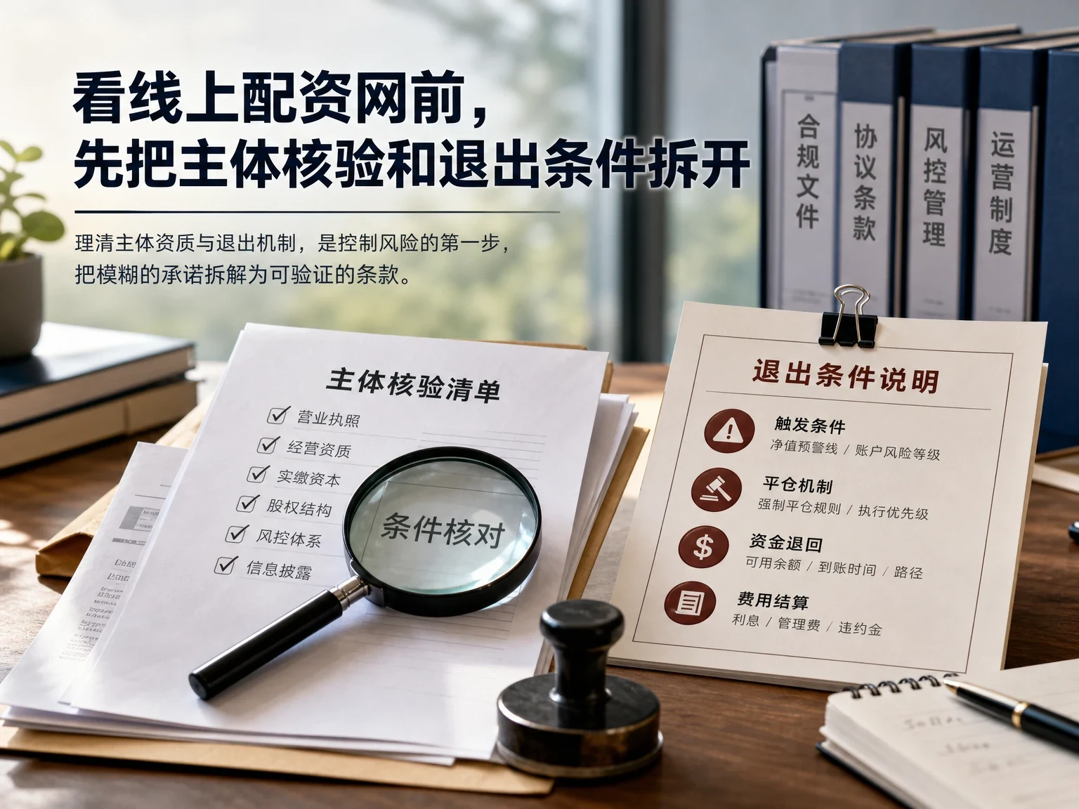 看线上配资网前，先把主体核验和退出条件拆开缩略图